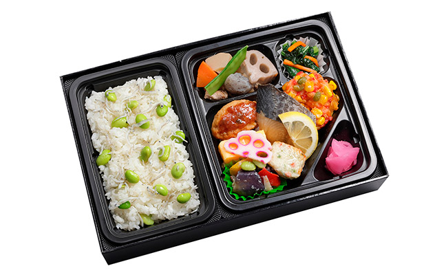 夏の花丸膳〈枝豆しらすごはん〉